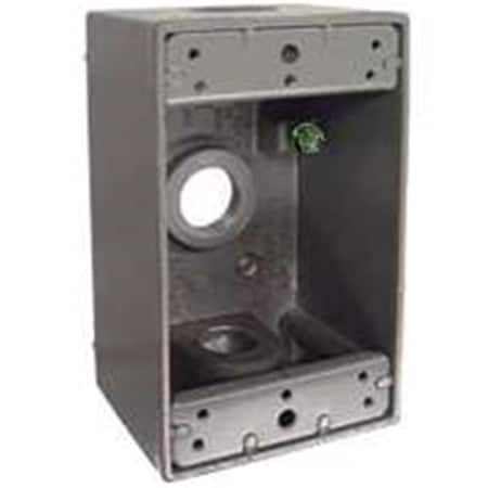 Pro Plug Electrical Box, 18.3 cu in, Outlet Box Type, 1 Gang, Aluminum, Rectangular Shape PR428821